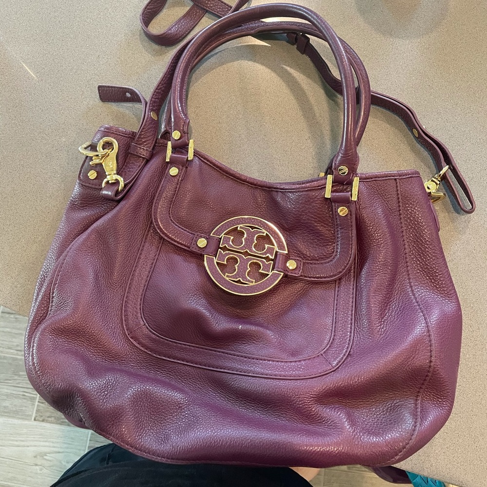 Large Purple Tory Burch Purse